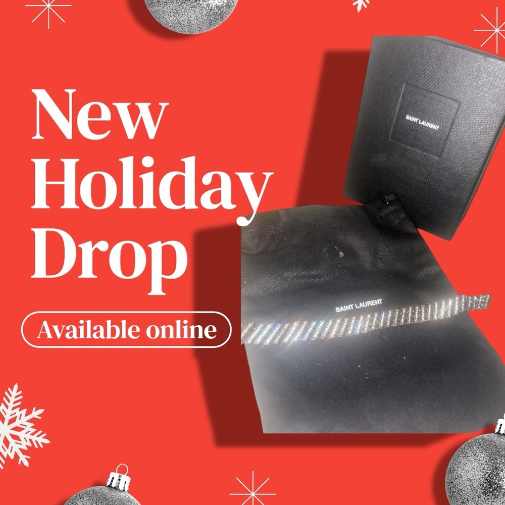 Yves Saint Laurent Silver & Crystal Bracelet